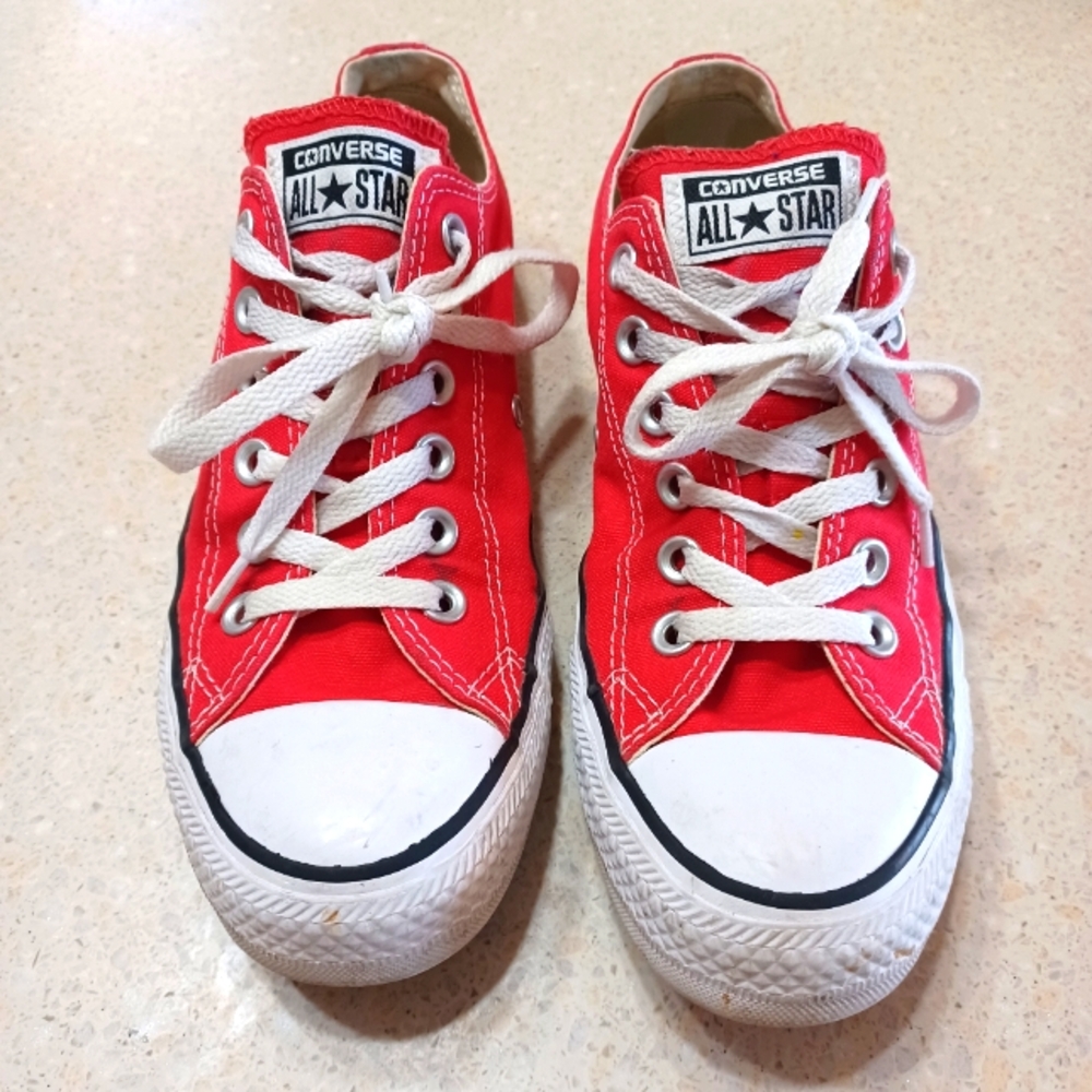 Converse Red and White Sneakers